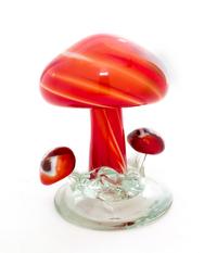 An Italian Glass Mushroom Height 6 inches.