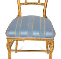 A Pair of North European Giltwood Side Chairs