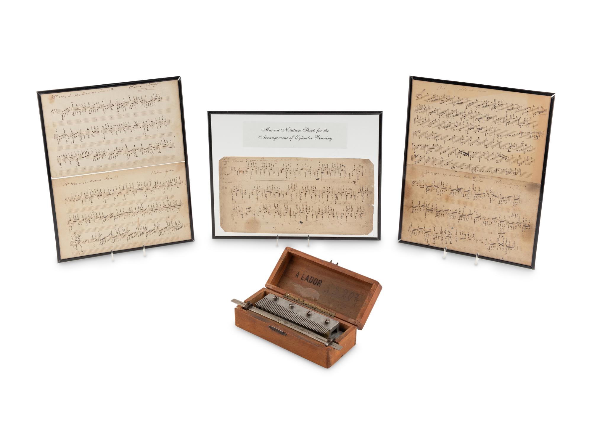 A Music Box Tuning Comb and Musical Notation Sheets for the Arrangement of Cylinder Pinning