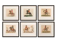 Six Hand-Colored Engravings of Napoleonic Wars Commanders