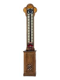 A Mike Munves One Cent High Striker Skill Game in Oak Case