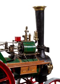 A Painted Metal Percy, Cooke & Codnor Live-Steam Tractor Scale Model