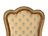 A Set of Four Venetian Rococo Cream-Painted and Parcel Gilt Dining Chairs