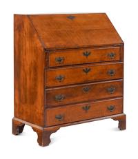 A Chippendale Tiger Maple Slant Front Desk
