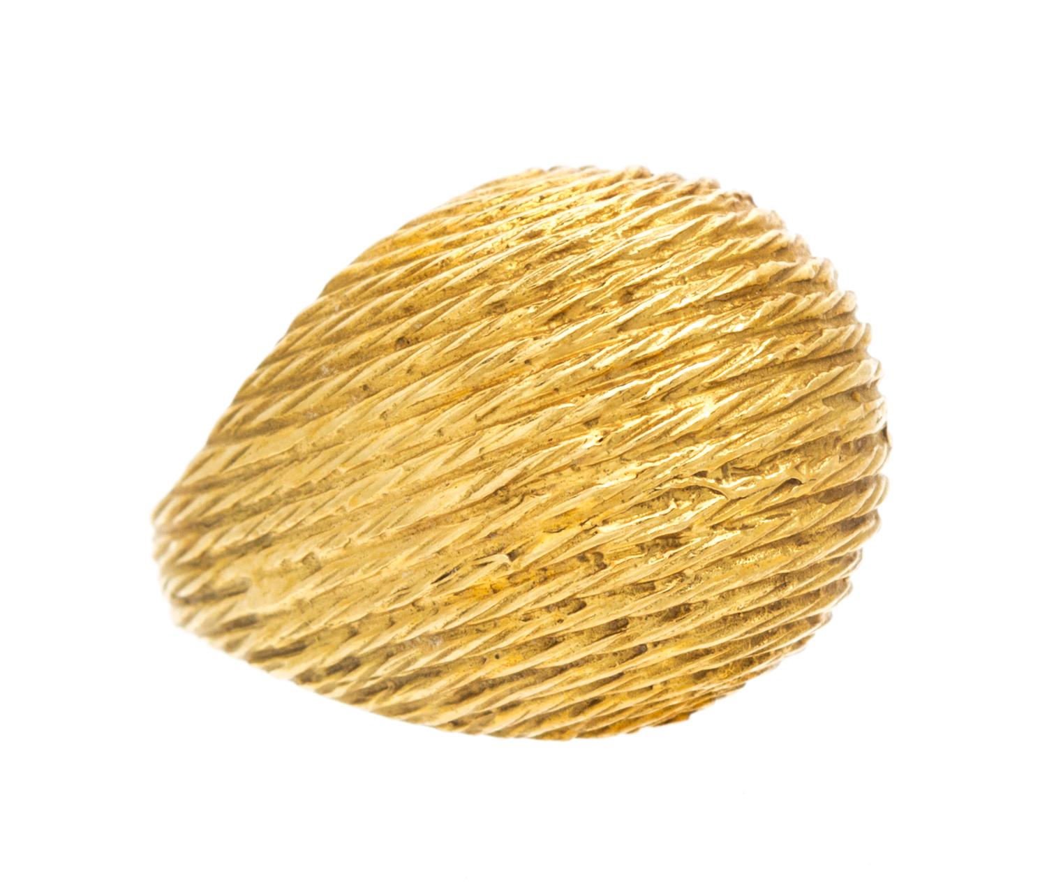 An 18 Karat Yellow Gold Dome Ring, 3.60 dwts.