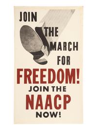 [CIVIL RIGHTS]. Join the March for Freedom! Join the NAACP Now! Midwest Decalomania Co., : Chicago, IL, ca 1960s.
