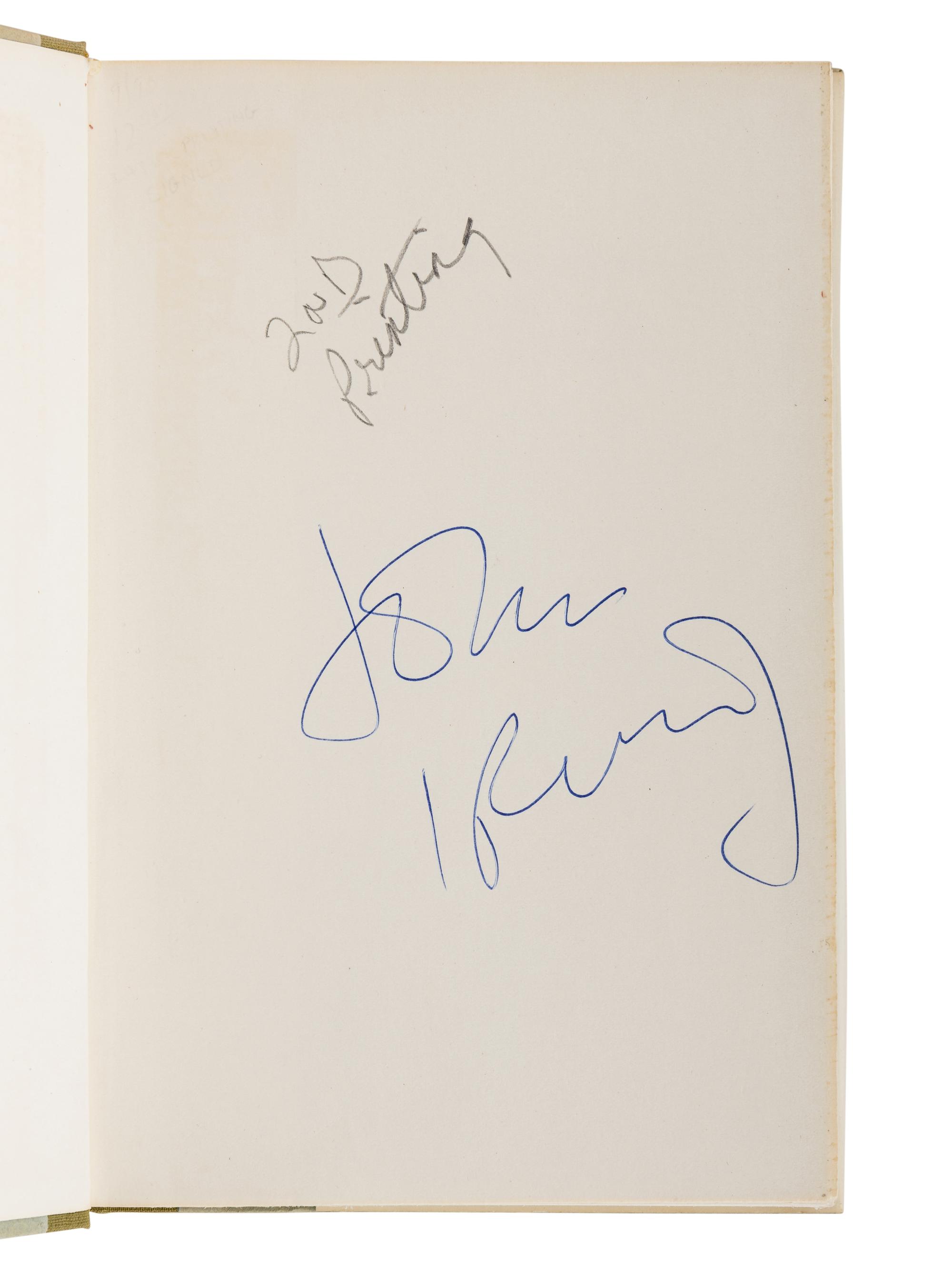 IRVING, John (b. 1942). A group of 5 works by Irving, MOST SIGNED, comprising: