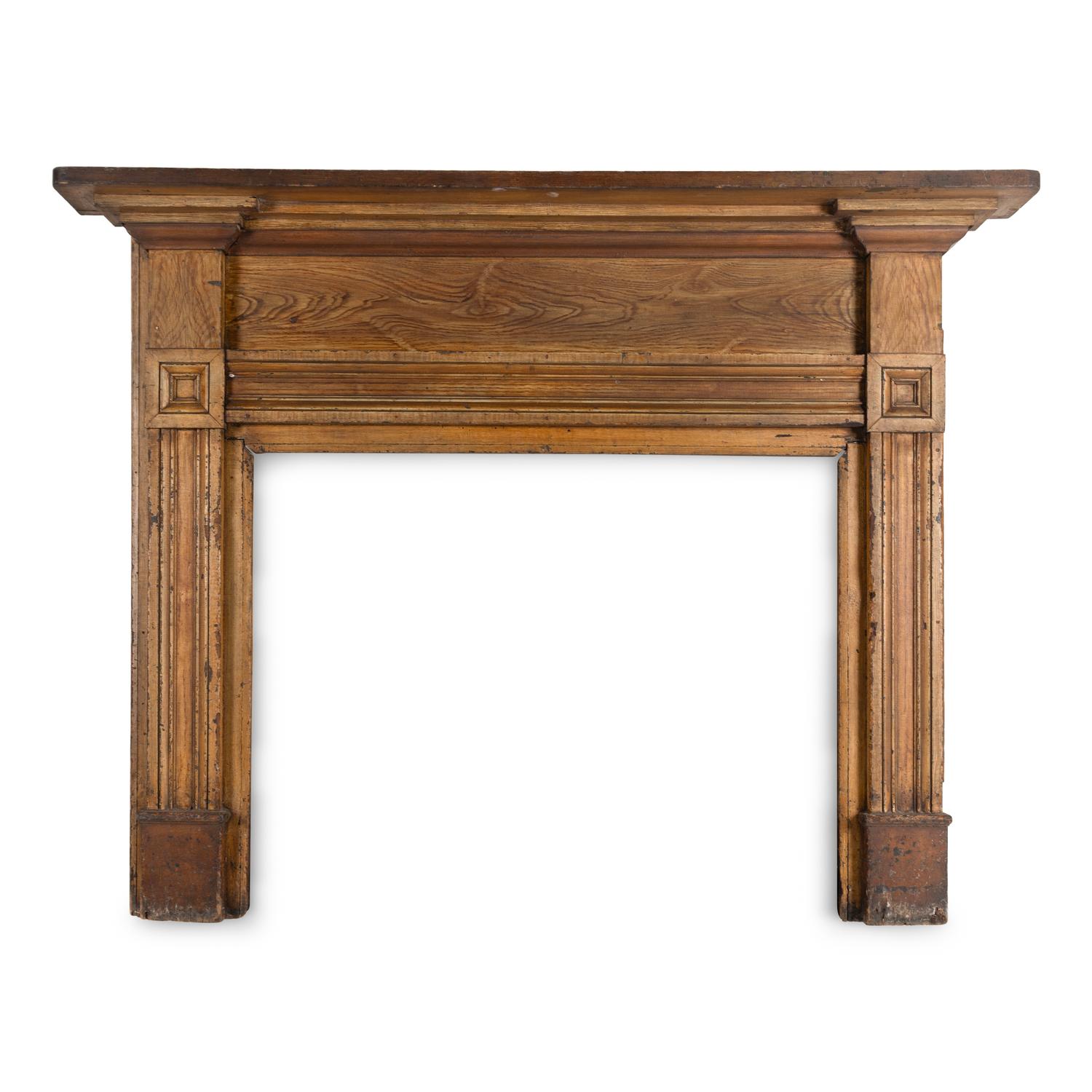 A Federal Faux-Grained Wood Mantel