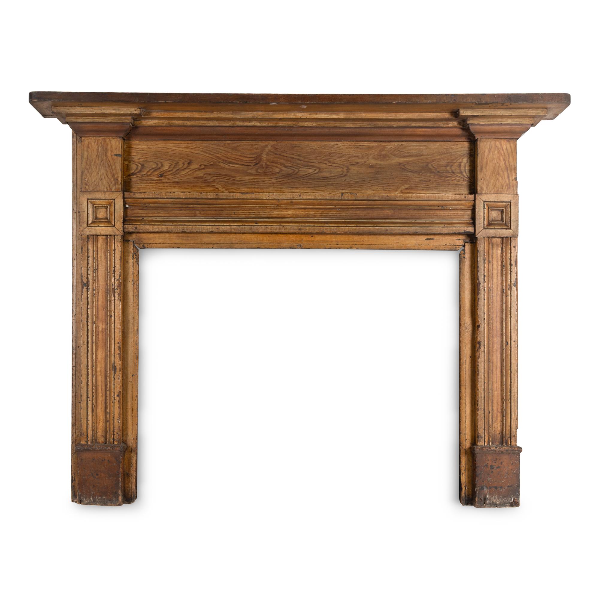 A Federal Faux-Grained Wood Mantel