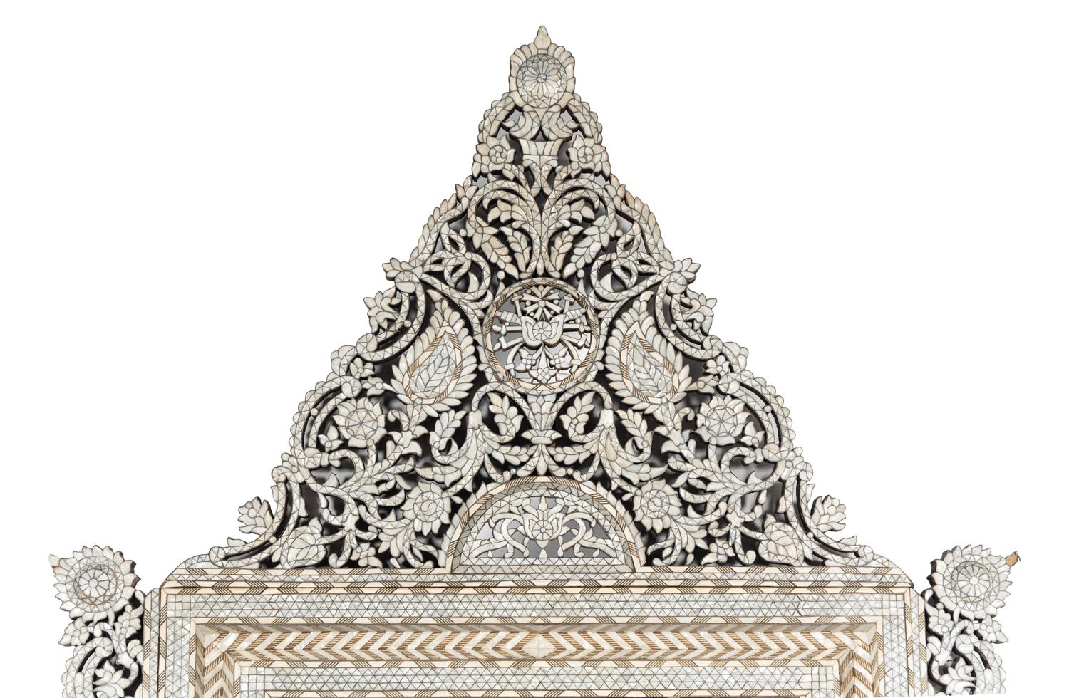 Two Large Levantine Mother-of-Pearl Inlaid Mirrors