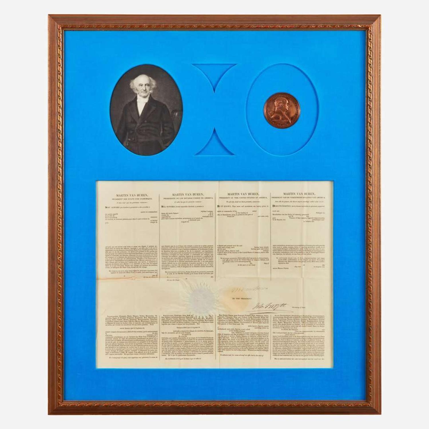 [Presidential] Van Buren, Martin Signed Ship's Passport