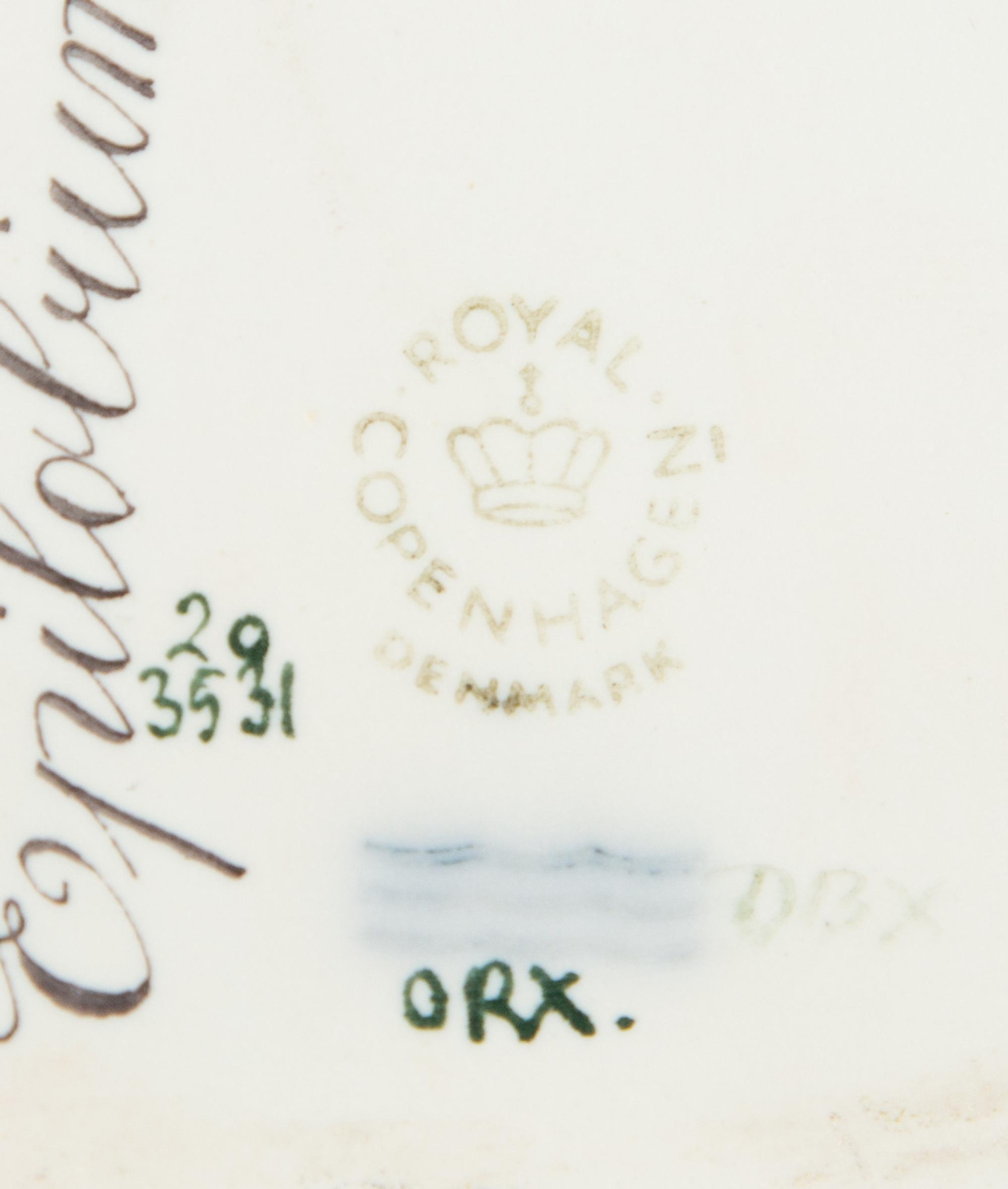 A Royal Copenhagen Flora Danica Porcelain Monteith