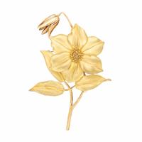 Angela Cummings, Tiffany & Co., Yellow Gold Flower Brooch