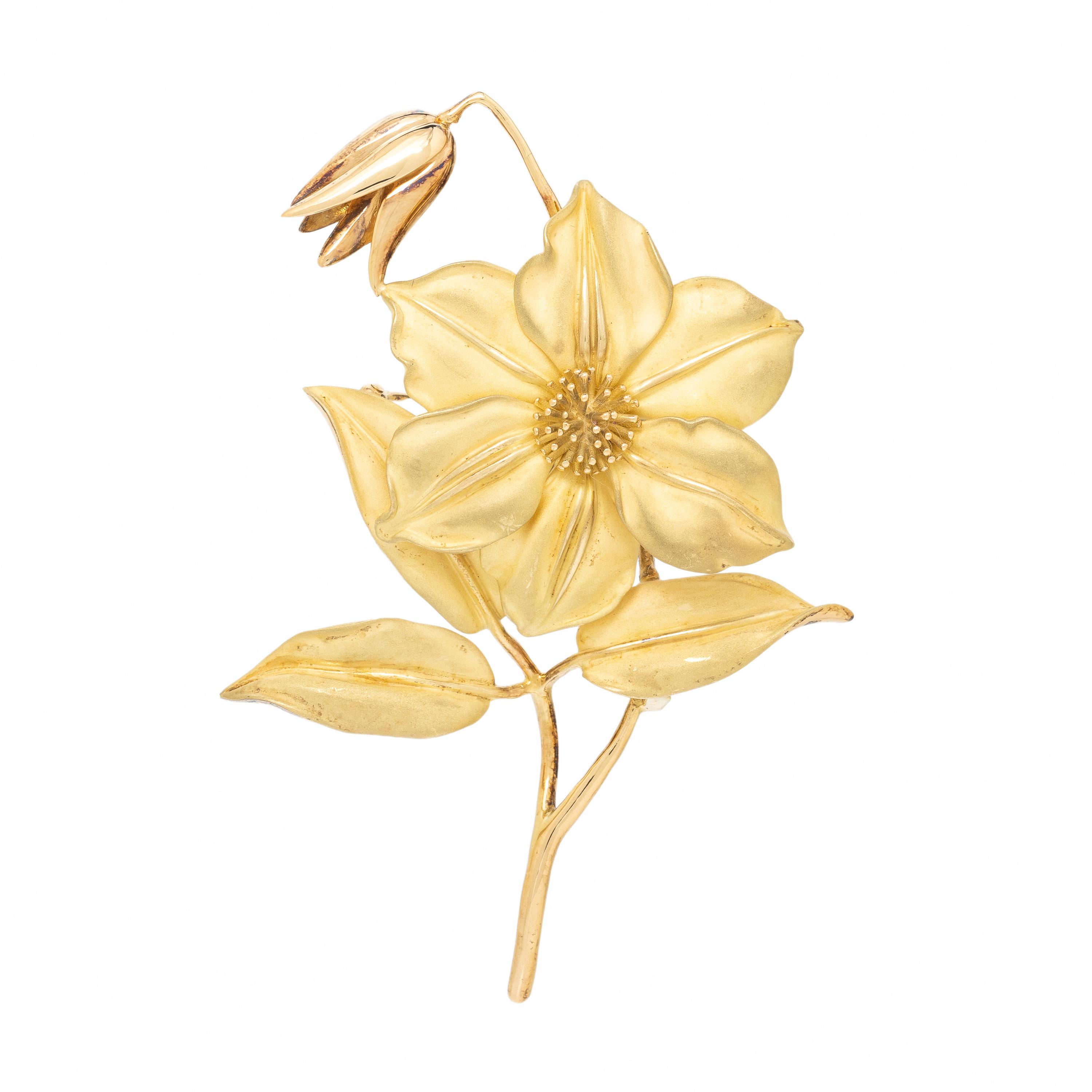 Angela Cummings, Tiffany & Co., Yellow Gold Flower Brooch