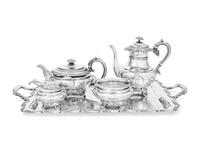 An Assembled George IV Silver Four-Piece Tea and Coffee Service
