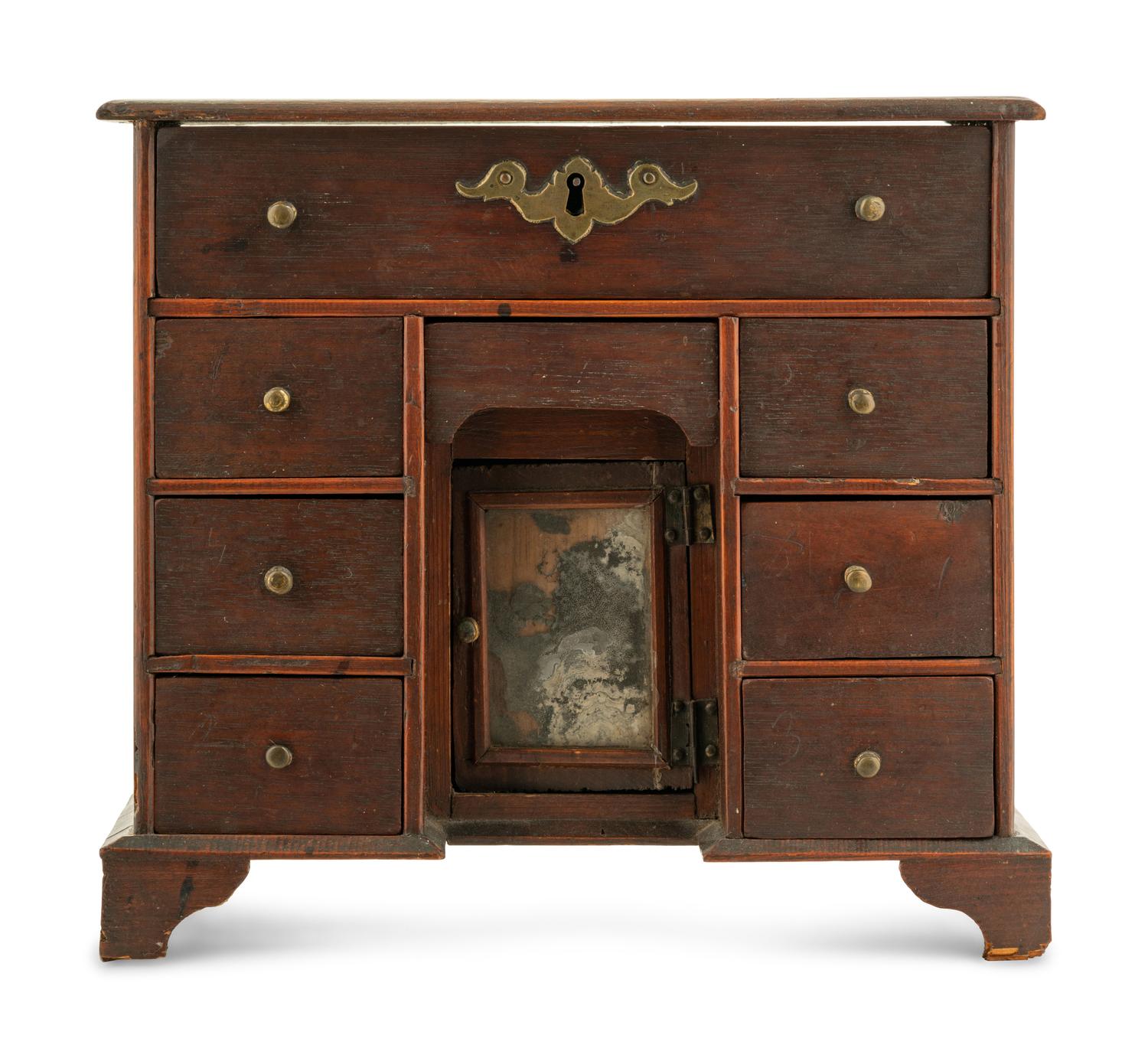 A George III Style Mahogany Diminutive Kneehole Desk