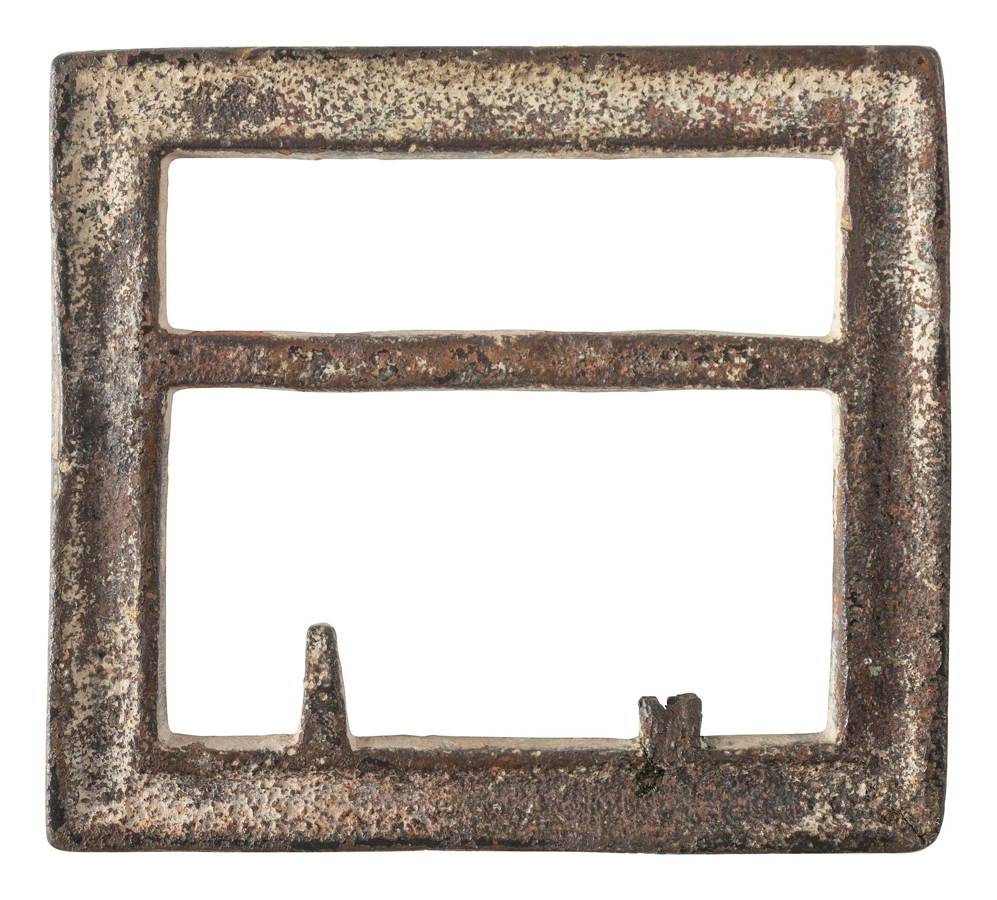 [CIVIL WAR]. Confederate enlisted man's frame buckle found at Fredericksburg, Virginia.