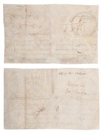 [COLONIAL CURRENCY -- SOUTH CAROLINA]. A group of 2 Ten Pound notes, 1 June 1775.