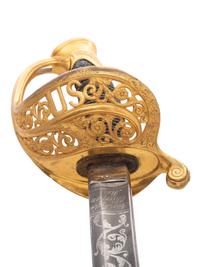 [CIVIL WAR]. Excellent US Model 1850 Staff & Field Officer's sword. Manufactured by Ames, Chicopee, MA.