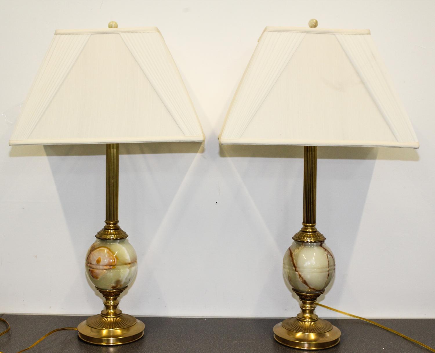 A Pair of Frederick Cooper Lamps Height overall 36 1/2 inches. — 20TH CENTURY