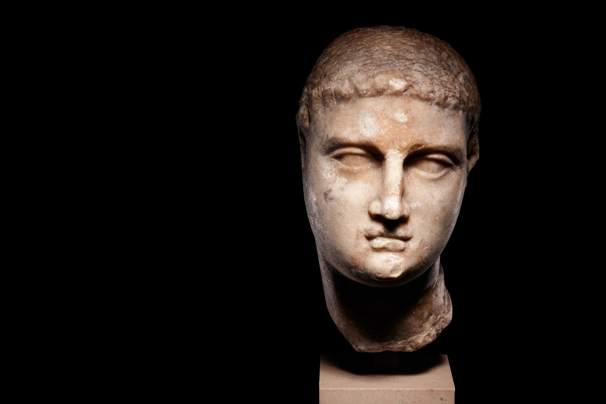 A Greek Marble Portrait Head of Ptolemy III