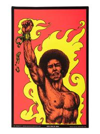 [BLACK POWER]. A group of 5 Black Power blacklight/Day-Glo posters, comprising: