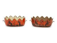 A Pair of Tole Peinte Jardinières