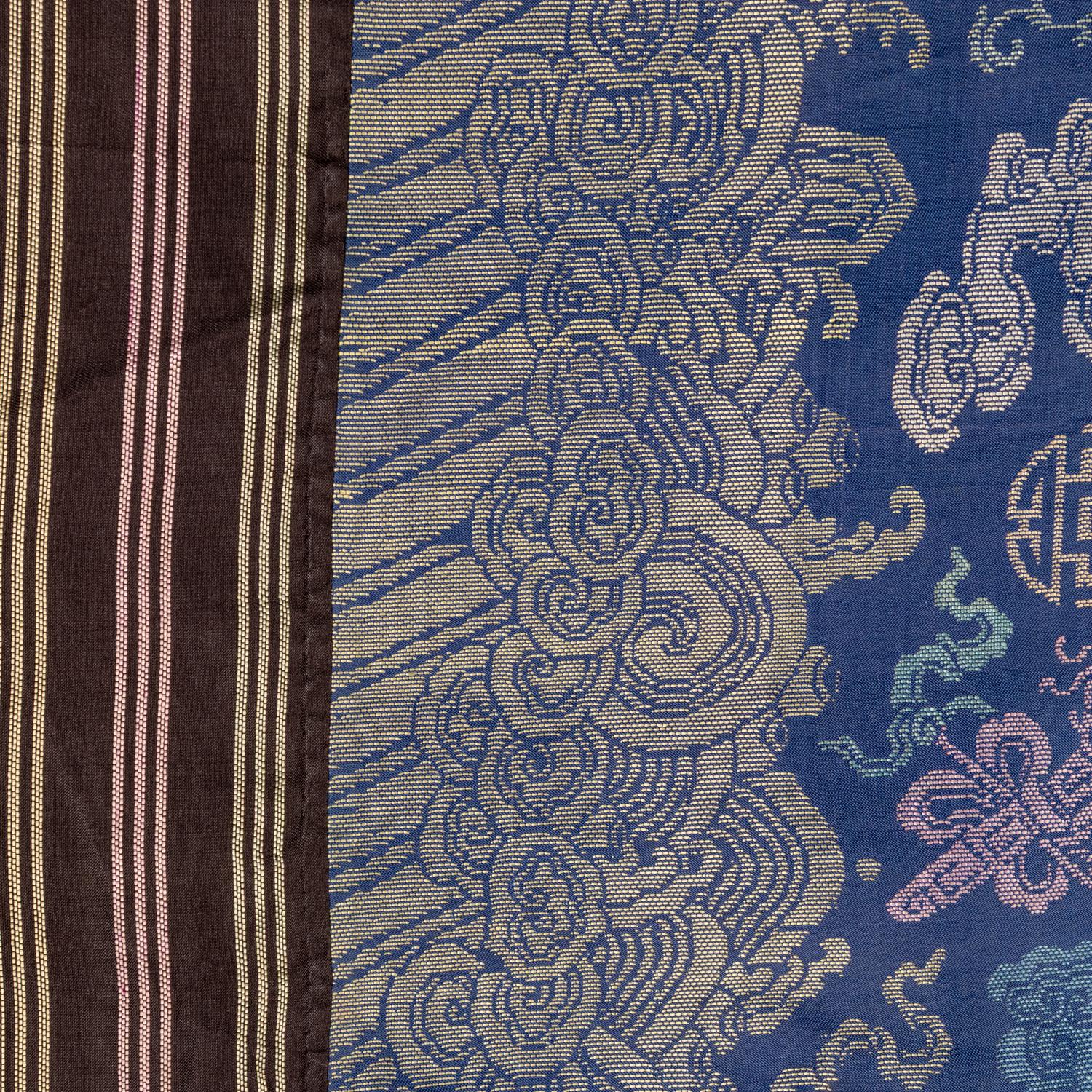 A Chinese Blue Gauze Formal Dragon Robe, Jifu, Late 19th-Mid 20th Century 晚清-民國 藍納紗吉服龍袍