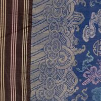 A Chinese Blue Gauze Formal Dragon Robe, Jifu, Late 19th-Mid 20th Century 晚清-民國 藍納紗吉服龍袍
