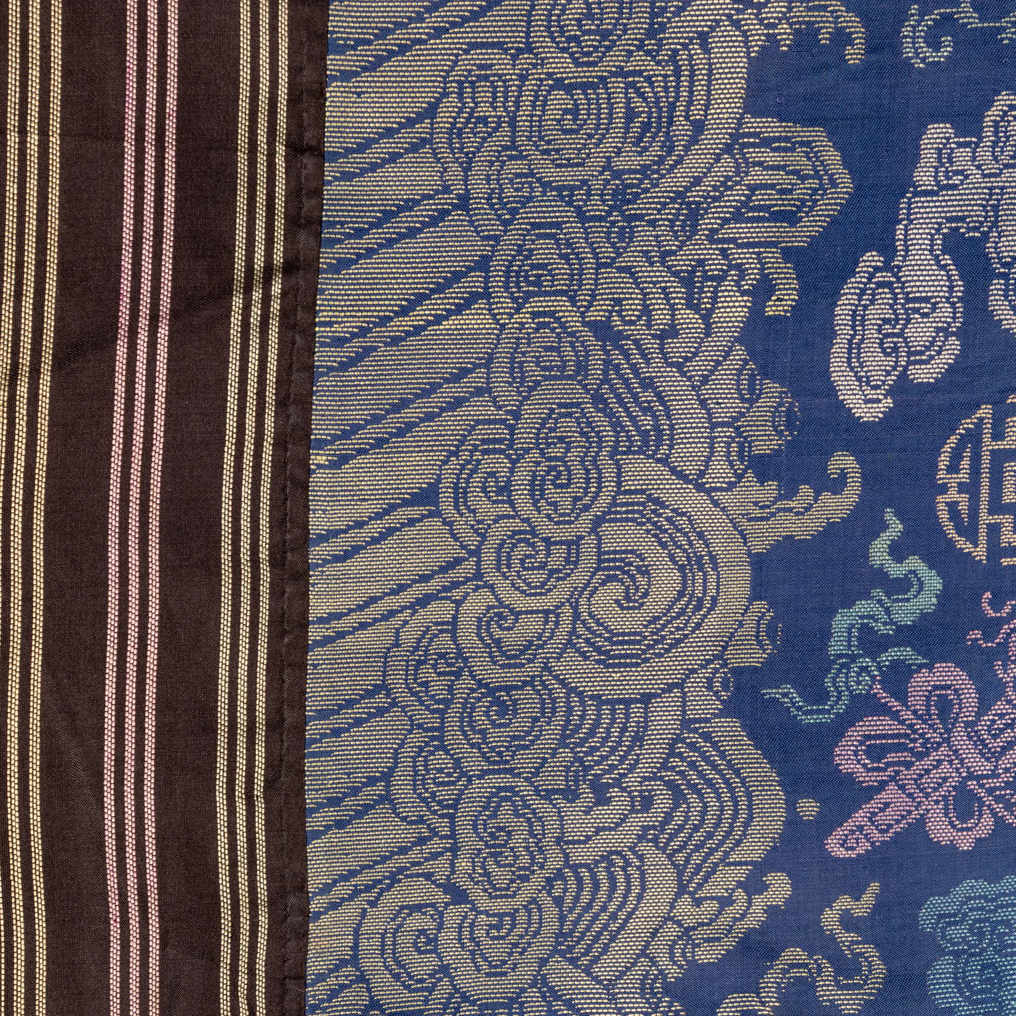 A Chinese Blue Gauze Formal Dragon Robe, Jifu, Late 19th-Mid 20th Century 晚清-民國 藍納紗吉服龍袍
