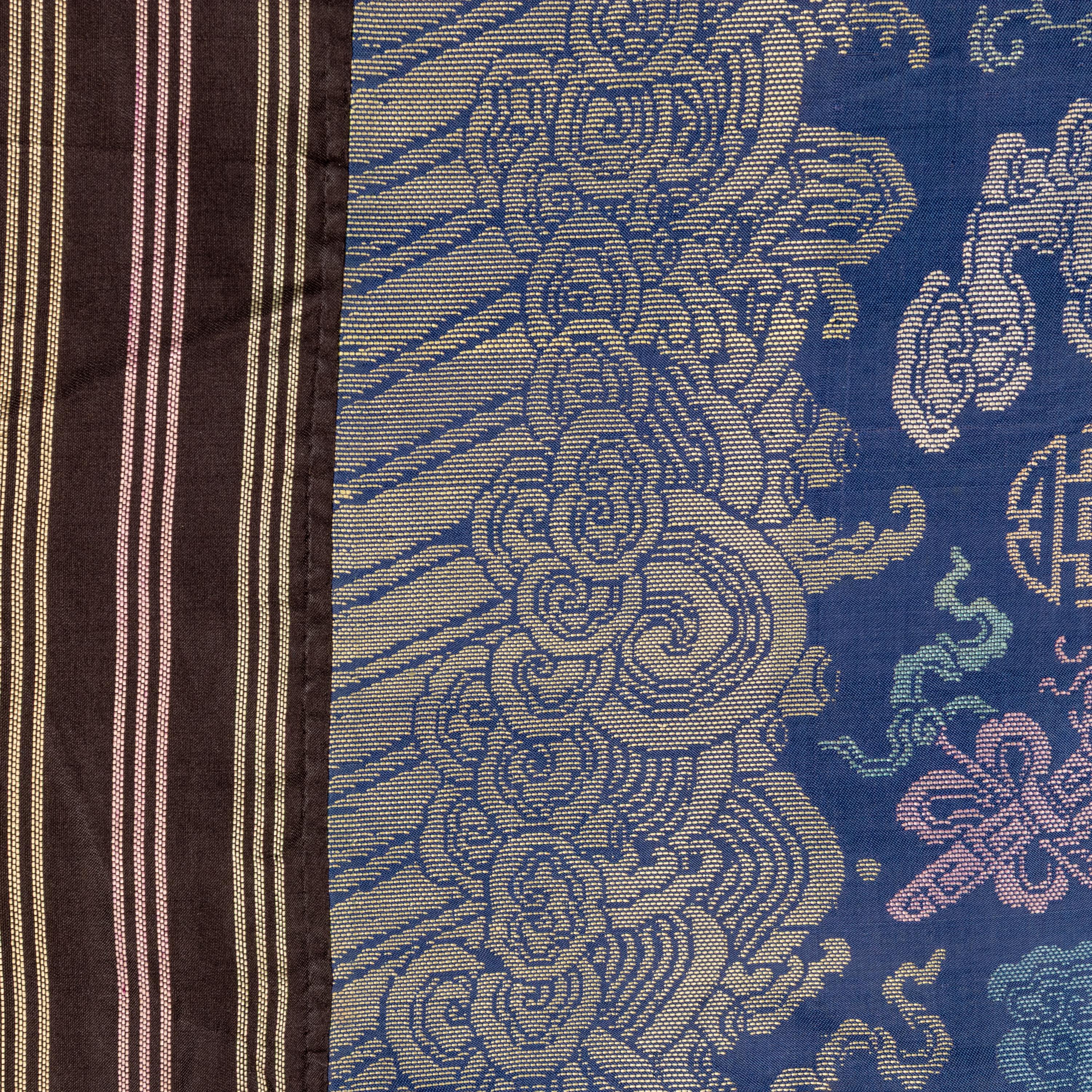 A Chinese Blue Gauze Formal Dragon Robe, Jifu, Late 19th-Mid 20th Century 晚清-民國 藍納紗吉服龍袍