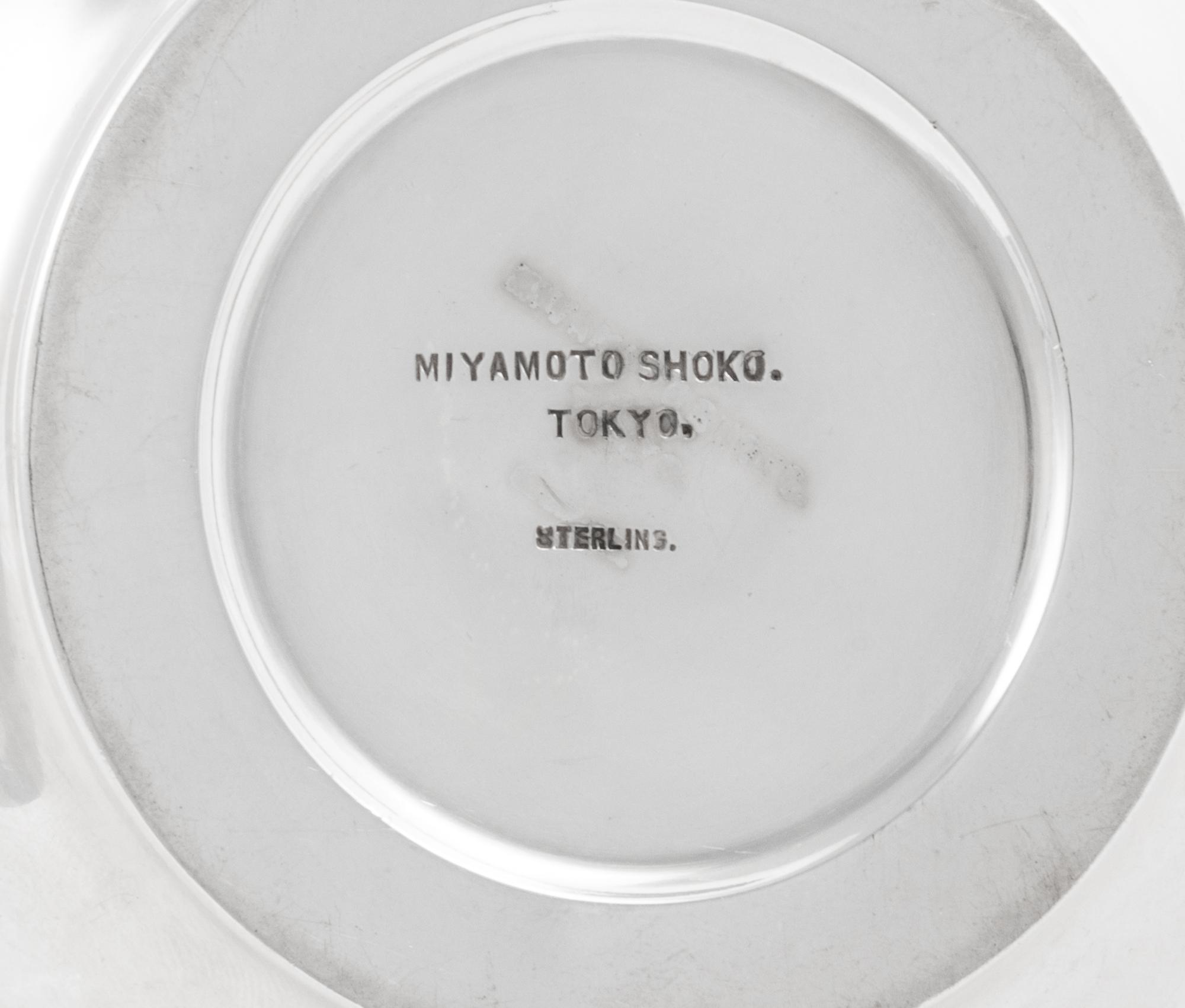 A Japanese Export Silver Three-Piece Tea Service