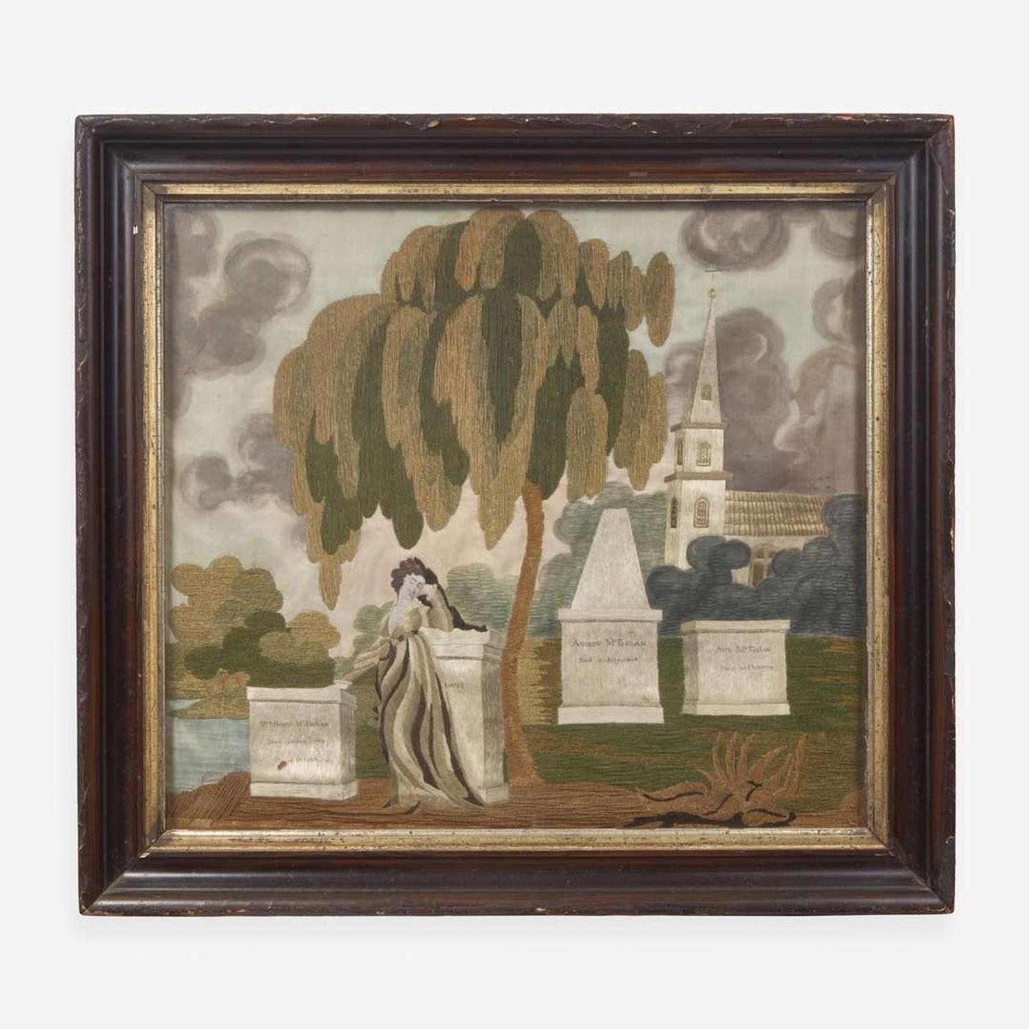 A needlework memorial, McFarlan Family, Schenectady, NY, circa 1810