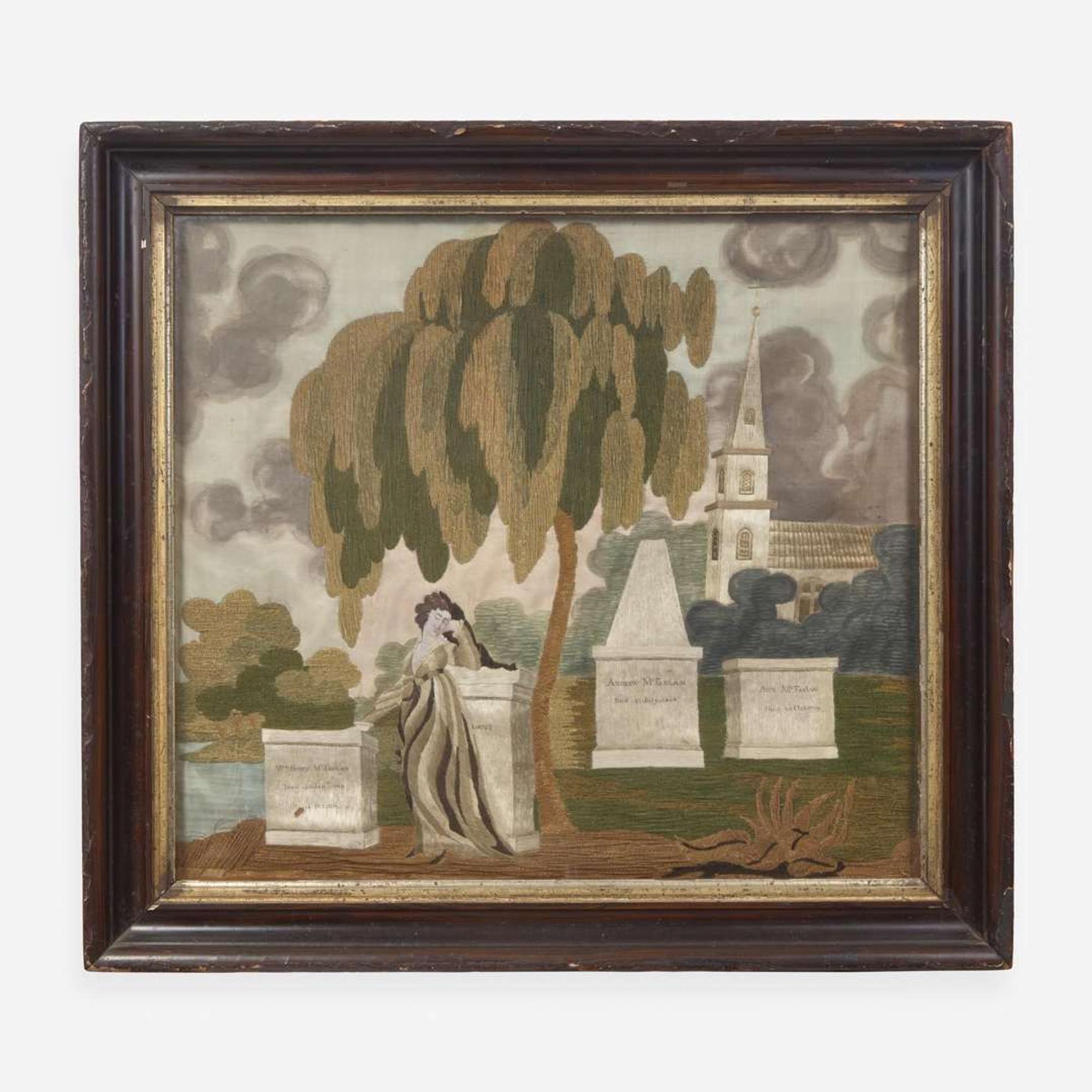 A needlework memorial, McFarlan Family, Schenectady, NY, circa 1810