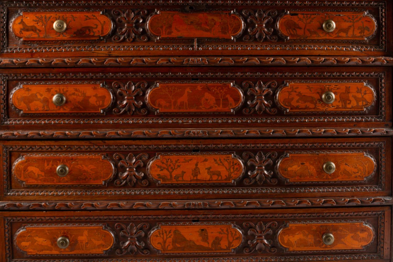 An Italian Baroque Marquetry Chest of Drawers — EARLY 18TH CENTURY