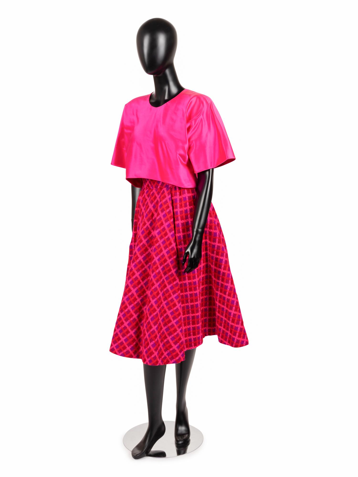 Marguery Bolhagen Three-Piece Plaid Ensemble with Bag, 1980s