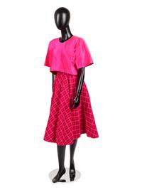 Marguery Bolhagen Three-Piece Plaid Ensemble with Bag, 1980s