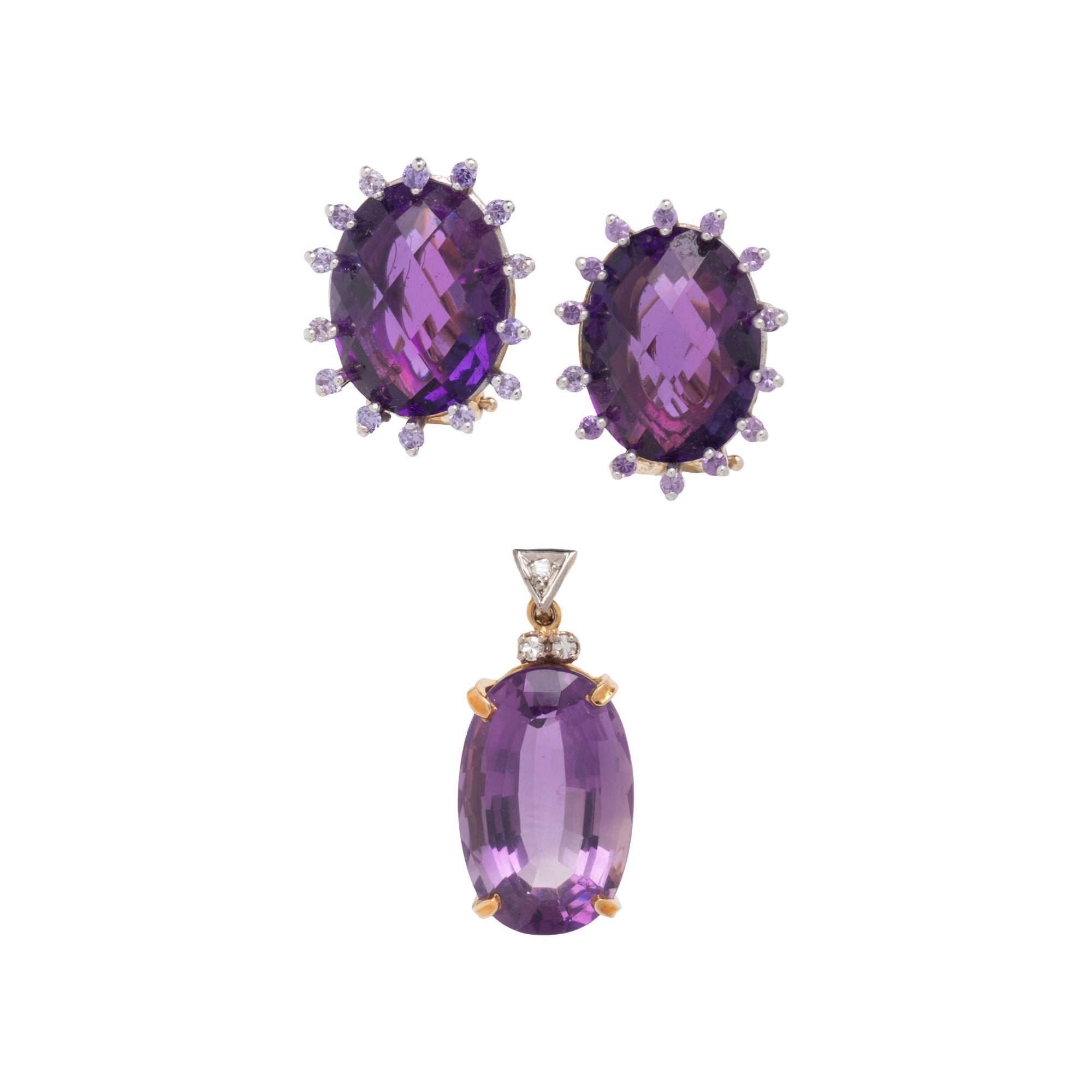 COLLECTION OF AMETHYST AND MULTIGEM JEWELRY