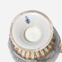A Frankenthal garniture of three covered potpourri vases circa 1771