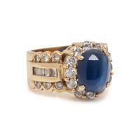 SAPPHIRE AND DIAMOND RING