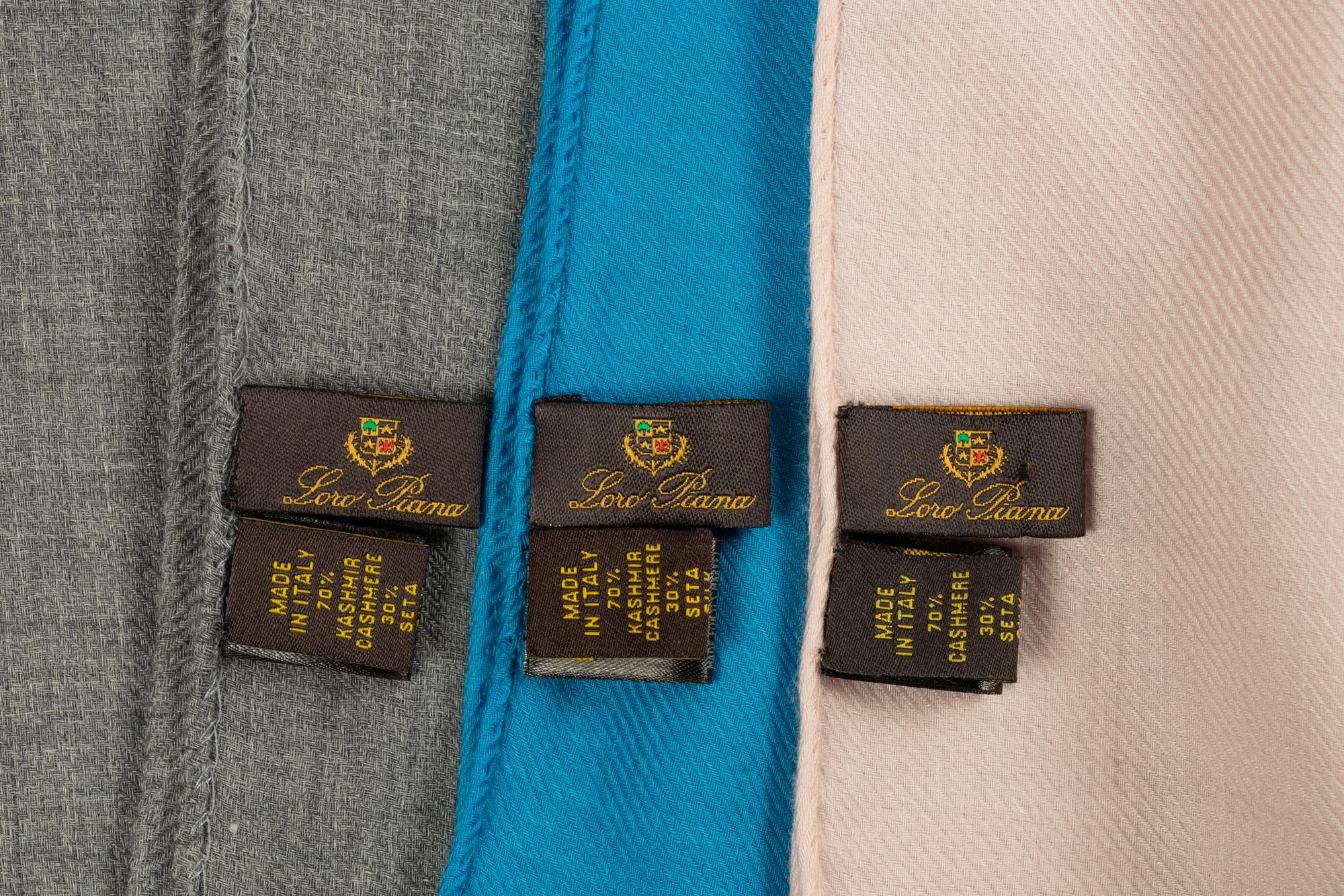 Four Loro Piana Items: Three Scarves, One Hat