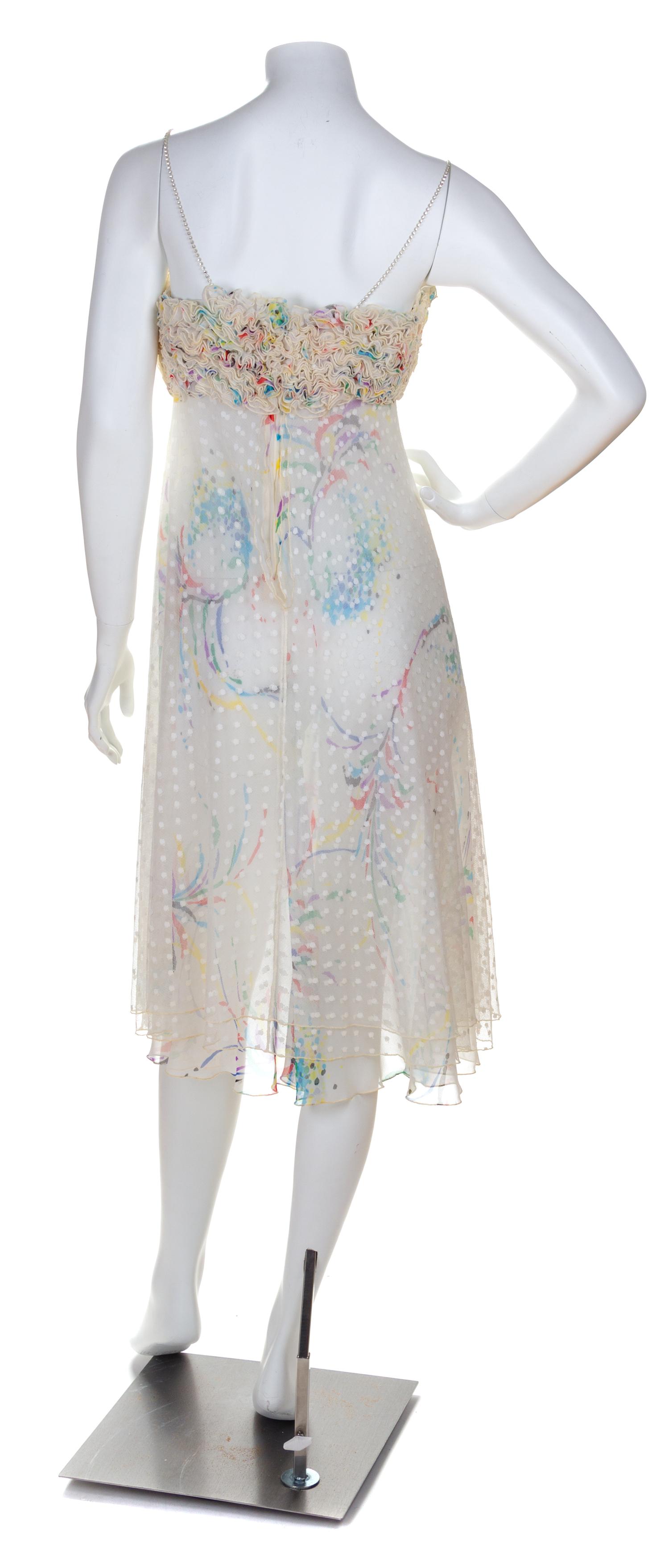A Koos Multicolor Silk Layered Sleeveless Dress, Size 10.