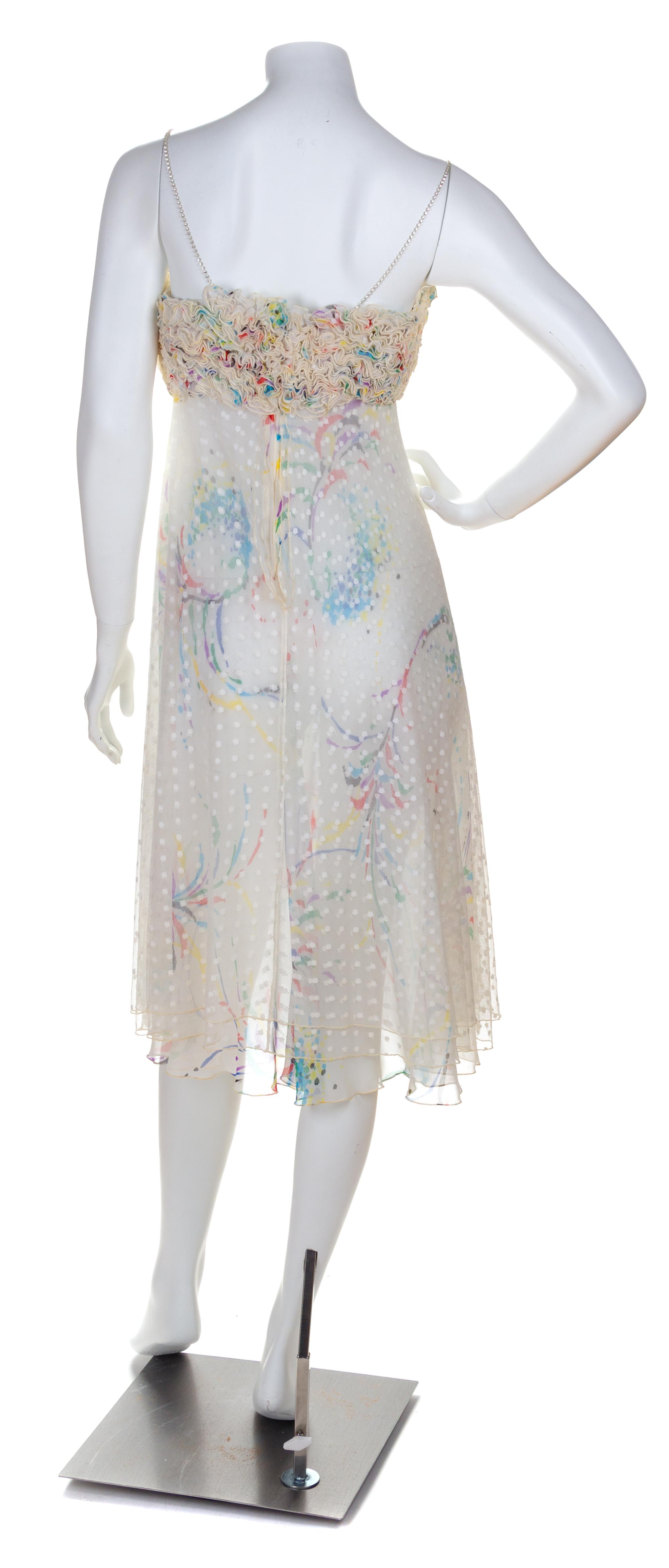 A Koos Multicolor Silk Layered Sleeveless Dress, Size 10.