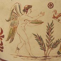 An Important Pair of Wedgwood Encaustic Decorated Rosso Antico Vases and Covers UK, 1860s