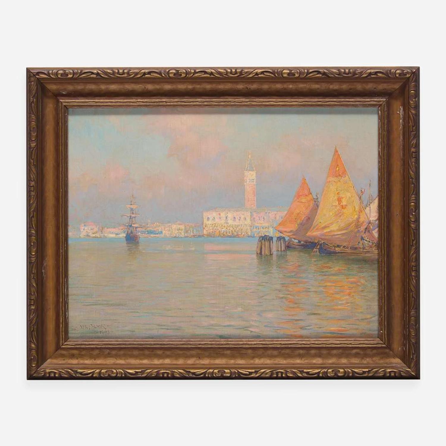 Walter Launt Palmer (American, 1854-1932) Entering Venice Grand Canal