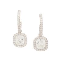 DIAMOND AND PLATINUM EARRINGS