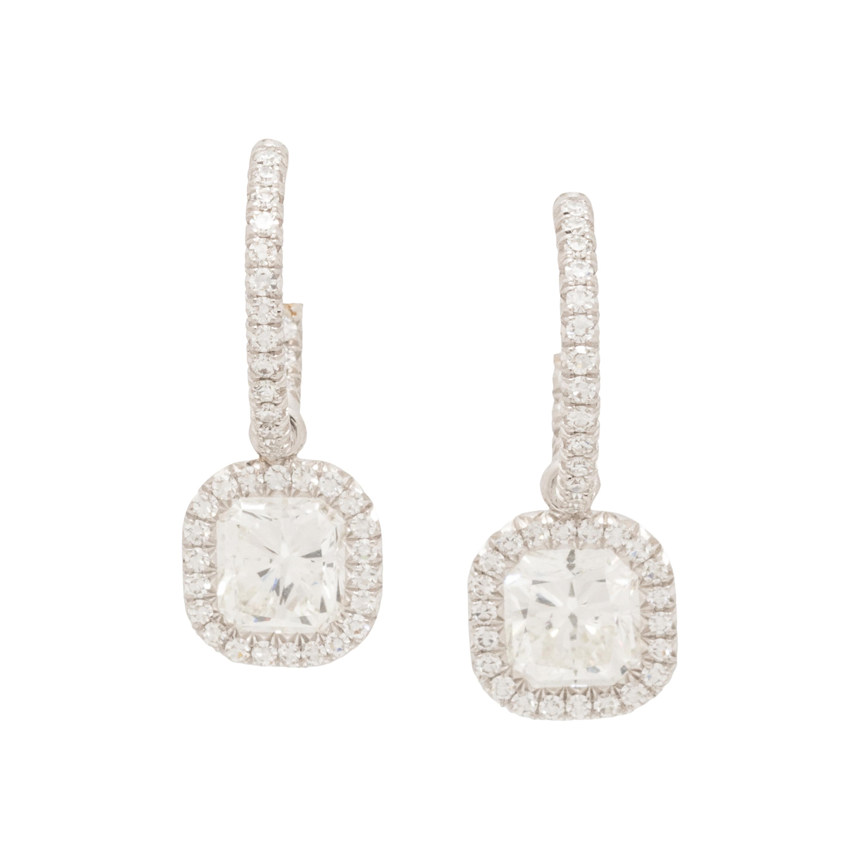 DIAMOND AND PLATINUM EARRINGS