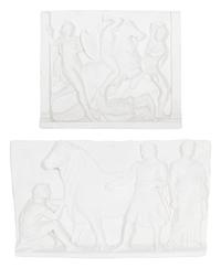 Two Cast Plaster Relief Panels After the Antique