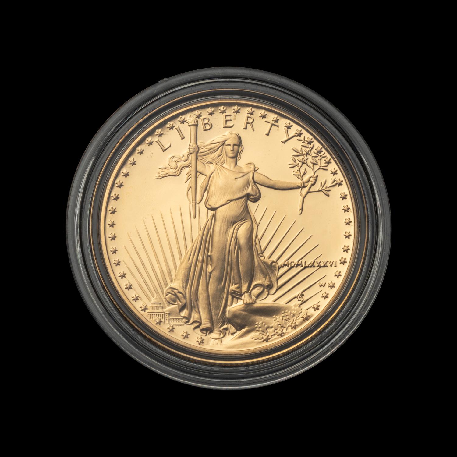 A 1986-W Gold Eagle $50 1 Oz. Gold Proof