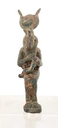 An Egyptian Bronze Osiris and Isis nursing Harpocrates